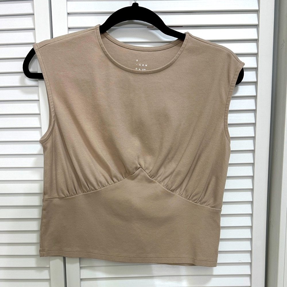 A New Day Target Sleeveless Beige Top